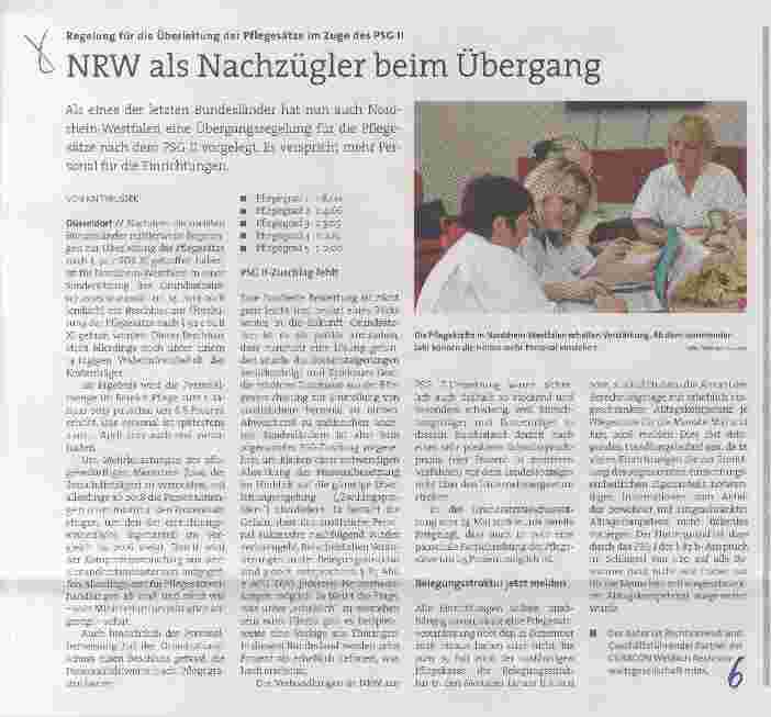 Vorschauseite 1: NRW als Nachzügler beim Übergang