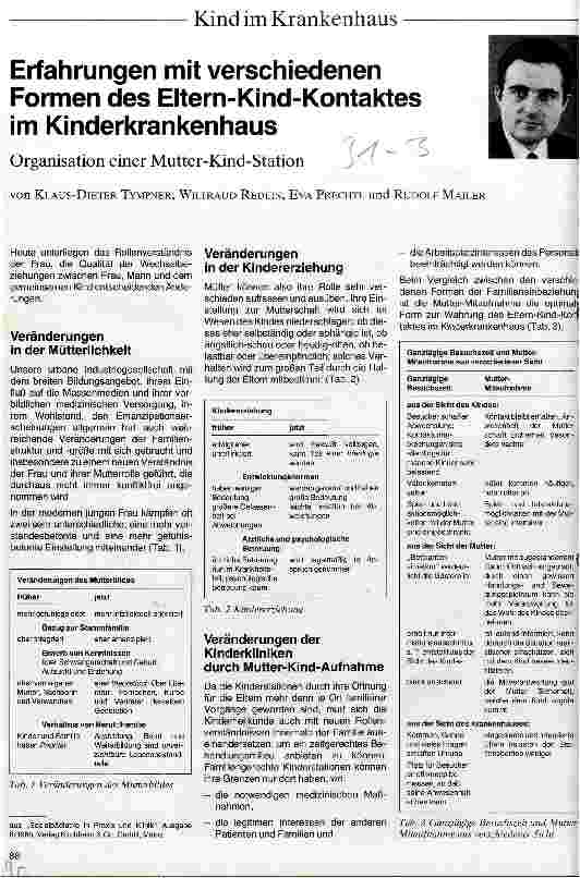 Vorschauseite 1: Erfahrungen mit verschiedenen Formen des Eltern-Kind-Kontaktes im Kinderkrankenhaus - Organisation einer Mutter-Kind-Station
