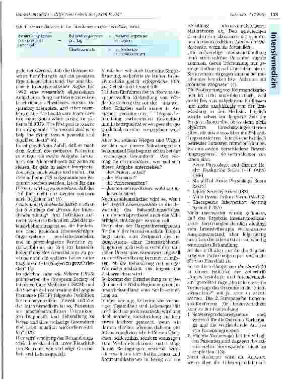 Vorschauseite 2: Intensivmedizin - Hilfe zum Leben um jeden Preis?