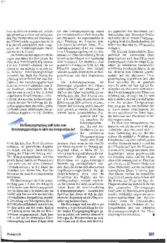 Vorschauseite 2: Die Rechnung ohne den Bewohner gemacht? Die Übergangsregelung und ihre heimrechtliche Umsetzung