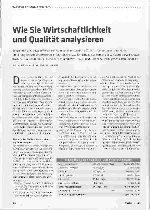 Vorschauseite 1: Wie Sie Wirtschaftlichkeit und Qualität analysieren