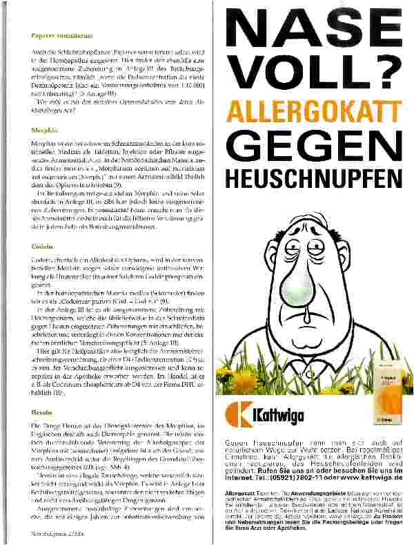 Vorschauseite 5: Drogen in der Homöopathie Zwischen Materia me und Betäubungsmittelgesetz-Teil 1