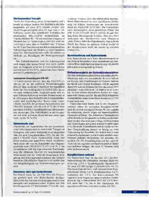 Vorschauseite 6: Hysterektomie bei benignen Erkrankungen der Gebärmutter