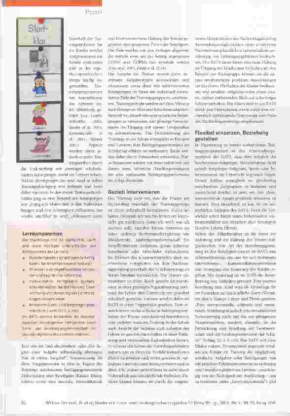 Vorschauseite 3: Kinder mit Lernund Leistungsschwierigkeiten unterstützen Betätigungsorientiertes Aktivierungstraining in der Schule (BATS)