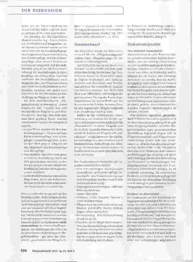 Vorschauseite 2: Kritisch-konstruktiver Umgang mit dem Pflegeberufsgesetz