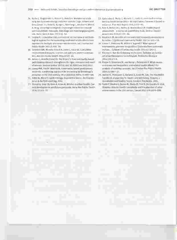 Vorschauseite 4: Welchen Beitrag kann sozialepidemiologische Forschung für eine gesundheitsfördernde Stadtentwicklung leisten?
