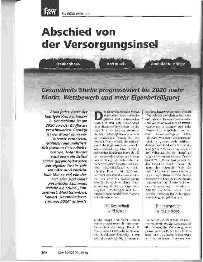 Vorschauseite 1: Abschied von der Versorgungsinsel