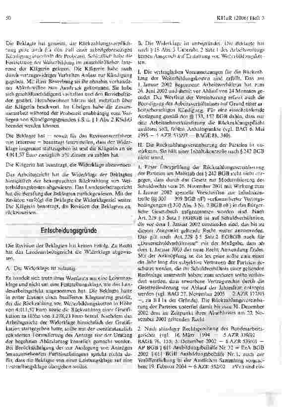 Vorschauseite 2: Ausbildungskosten zur berufsbegleitenden Weiterbildung Leitung/Management von ambulanten Pflegediensten -Erstattung bei Arbeitgeberkündigung