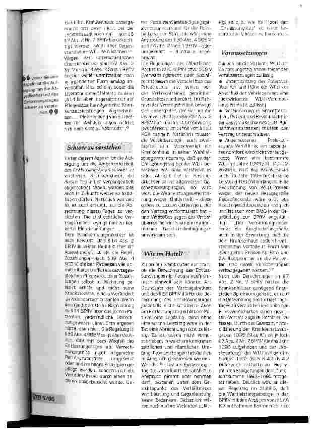 Vorschauseite 3: Konfusion komplett - Berechnung des Entlassungstages bei Wahlleistung Unterkunft? Bundespflegesatzverordnung schafft mehr Probleme, als sie löst