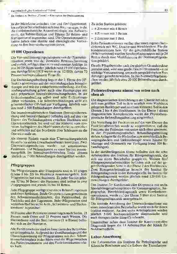 Vorschauseite 5: Die Berliner Charite Konzeption der Neuplanung