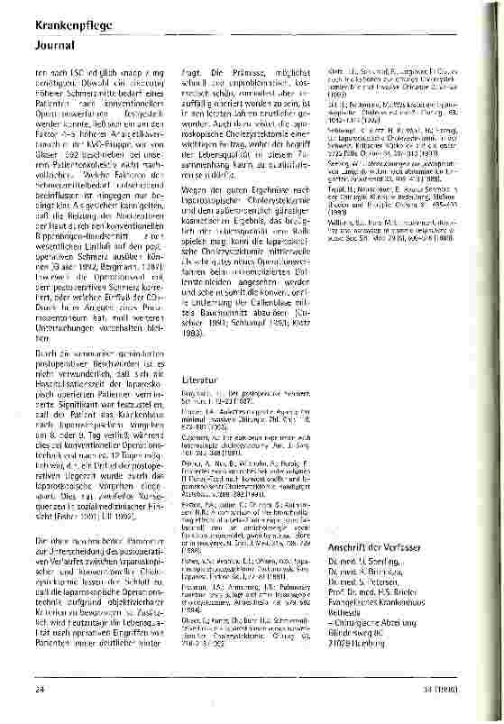Vorschauseite 5: Vergleichende Untersuchung nach konventioneller und laparoskopischer Entfernung der Gallenblase