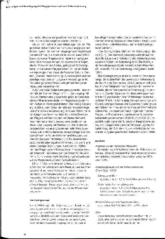 Vorschauseite 3: Belastungen und Bewältigung des Pflegepersonals auf einer Palliativabteilung
