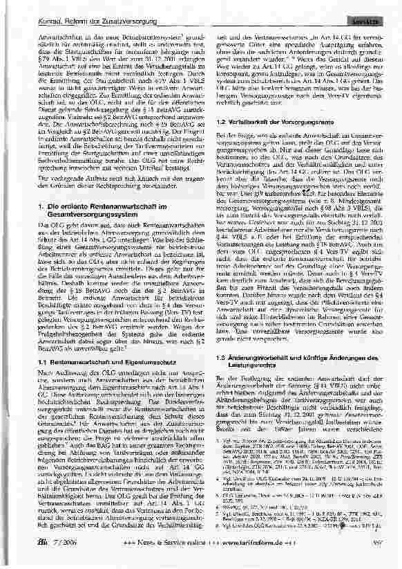 Vorschauseite 2: Reform der Zusatzversorgung - Streit um die Startgutschriften für rentenferne Jahrgänge