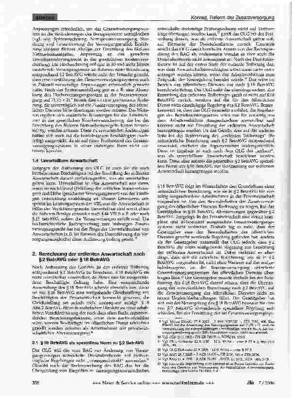 Vorschauseite 3: Reform der Zusatzversorgung - Streit um die Startgutschriften für rentenferne Jahrgänge