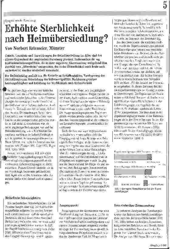 Vorschauseite 1: Erhöhte Sterblichkeit nach Heimübersiedlung?