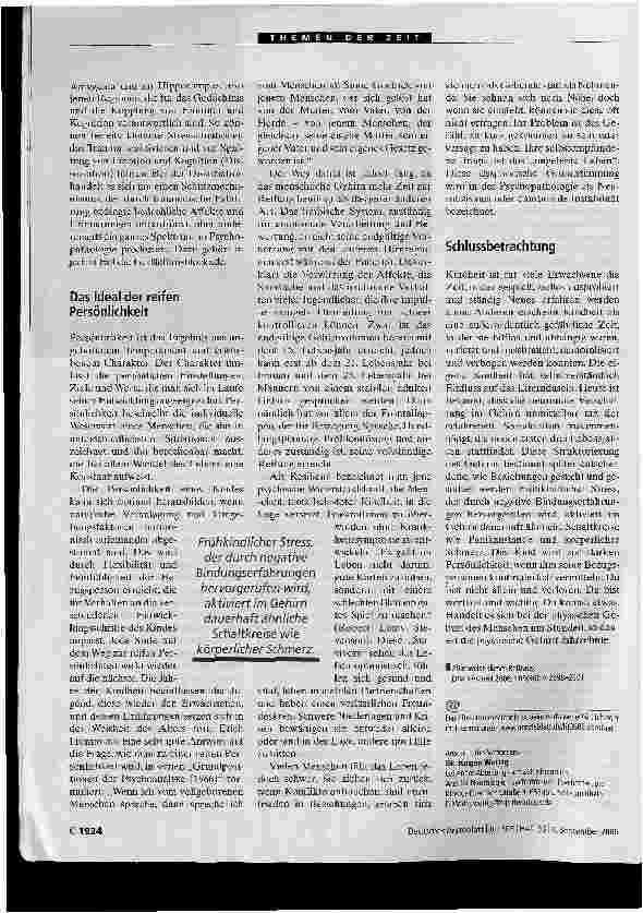 Vorschauseite 3: Kindheit bestimmt das Leben