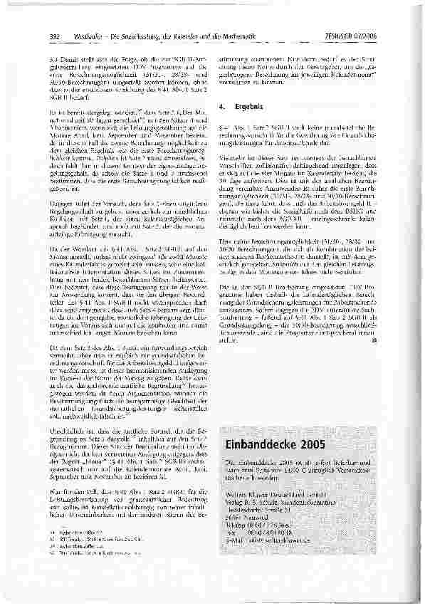 Vorschauseite 6: Die Sozialleistung, der Kalender und die Mathematik