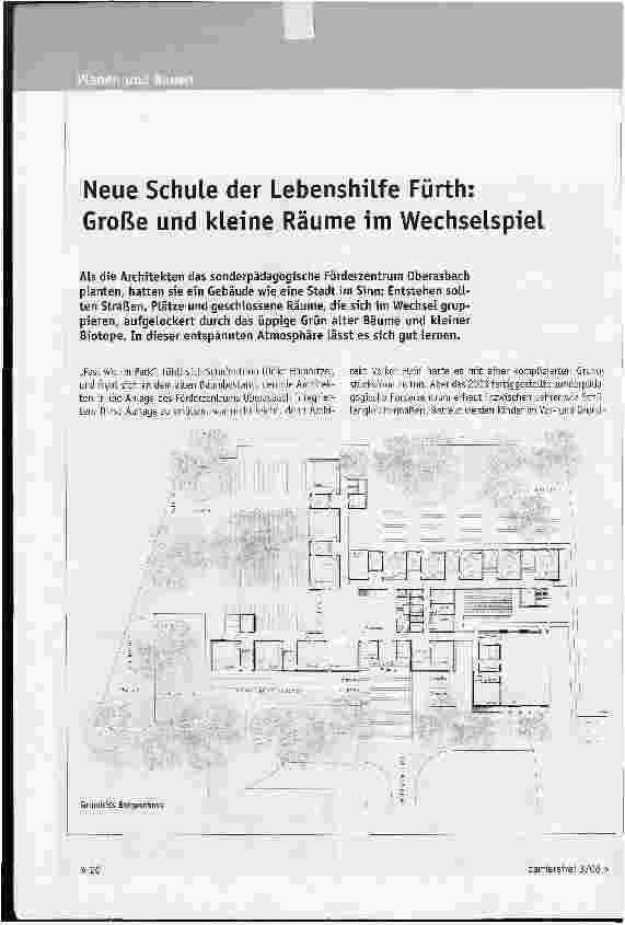 Vorschauseite 1: Neue Schule der Lebenshilfe Fürth: Große und kleine Räume im Wechselspiel
