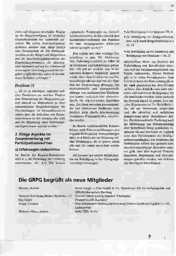 Vorschauseite 4: Patientenbeteiligung im Gesundheitswesen -ihre Begründung aus ethischen Erwägungen