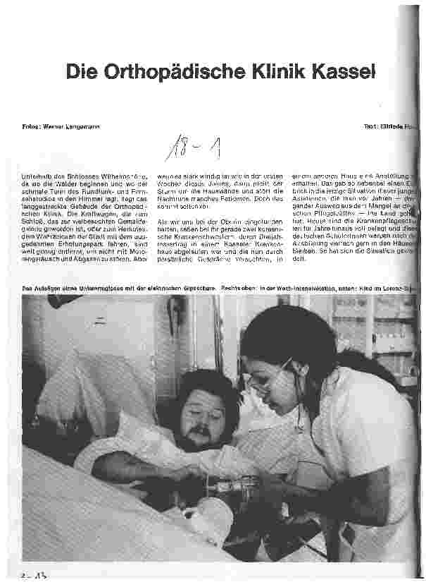Vorschauseite 1: Die Orthopädische Klinik Kassel
