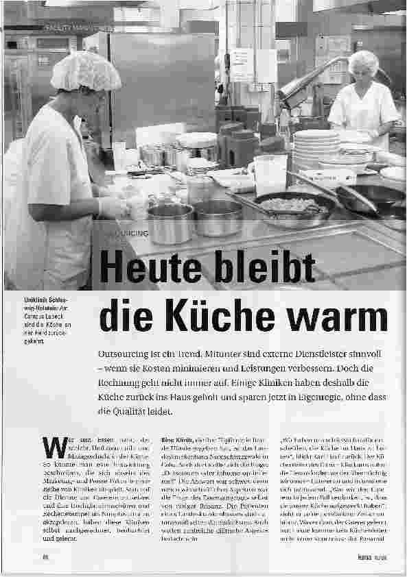 Vorschauseite 1: Heute bleibt die Küche warm