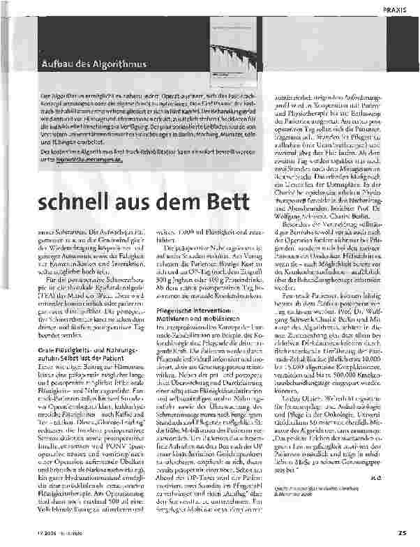 Vorschauseite 2: Mit Fast-track schnell aus dem Bett