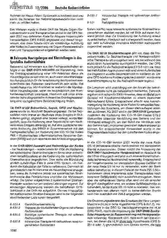Vorschauseite 4: Deutsche Kodierrichtlinien Version 2007