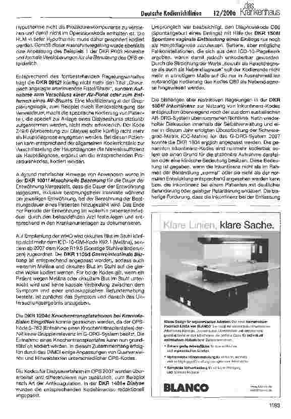 Vorschauseite 5: Deutsche Kodierrichtlinien Version 2007
