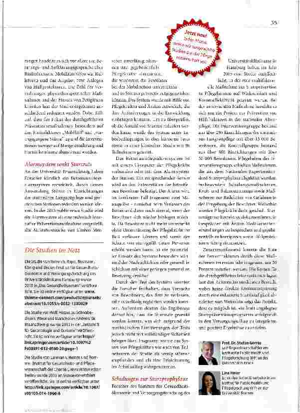 Vorschauseite 2: Sturzprävention im Fokus