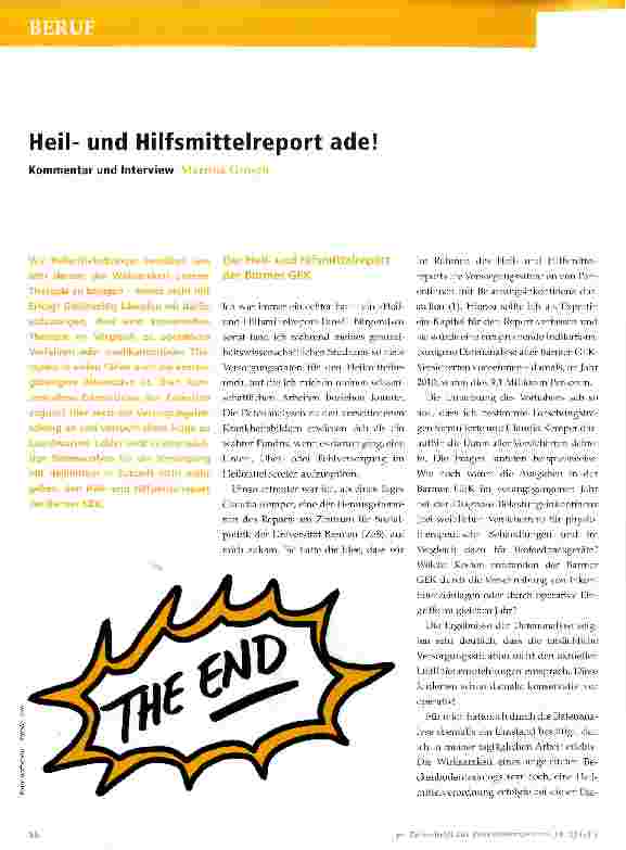 Vorschauseite 1: Heilund Hilfsmittelreport ade!