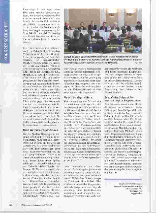 Vorschauseite 2: Frühjahrsforum der Deutschen Hochschulmedizin