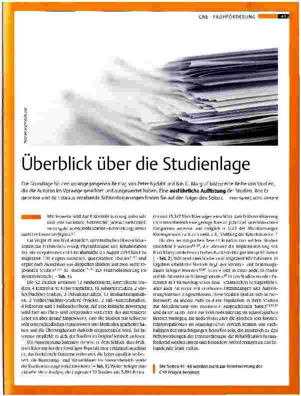 Vorschauseite 1: Überblick über die Studienlage