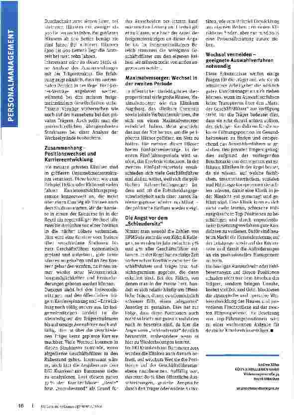 Vorschauseite 3: Wechsel: Not oder Karriereschritt?