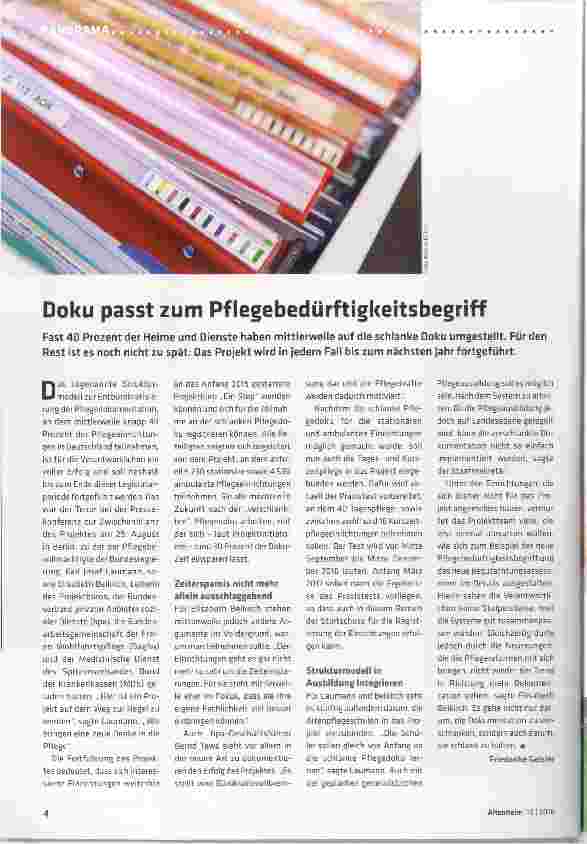 Vorschauseite 1: Doku passt zum Pflegebedürftigkeitsbegriff