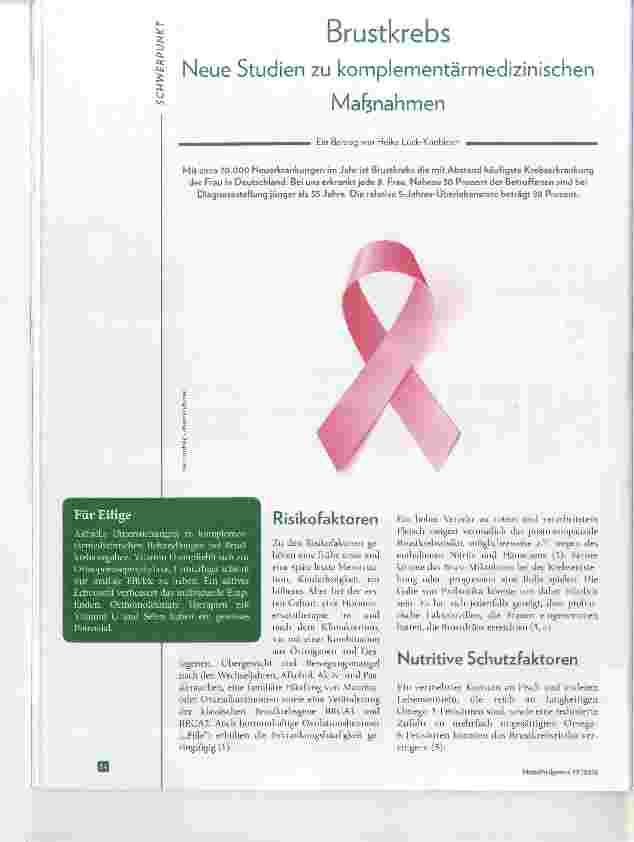Vorschauseite 1: Neue Studien zu komplementärmedizinischen Maßnahmen