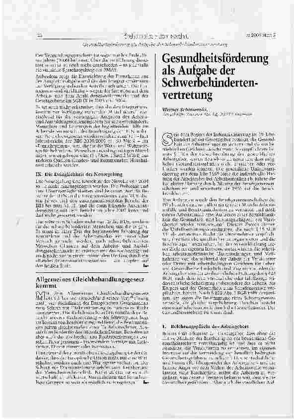 Vorschauseite 6: Integrationsfachdienste - ein wichtiges Instrument zur Förderung der Teilhabe schwerbehinderter Menschen am Arbeitsleben -Rechtslage, Probleme, Handlungsbedarf -