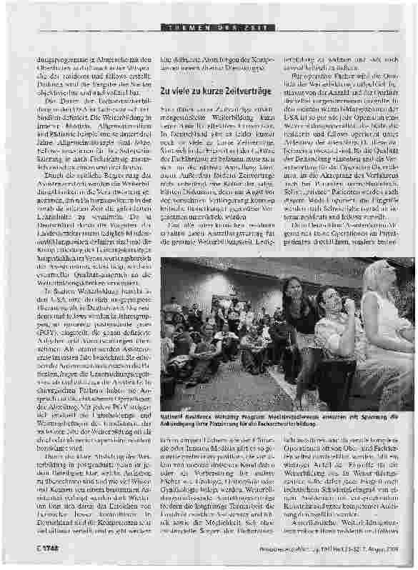 Vorschauseite 2: Facharztweiterbildung - Vorbild Amerika
