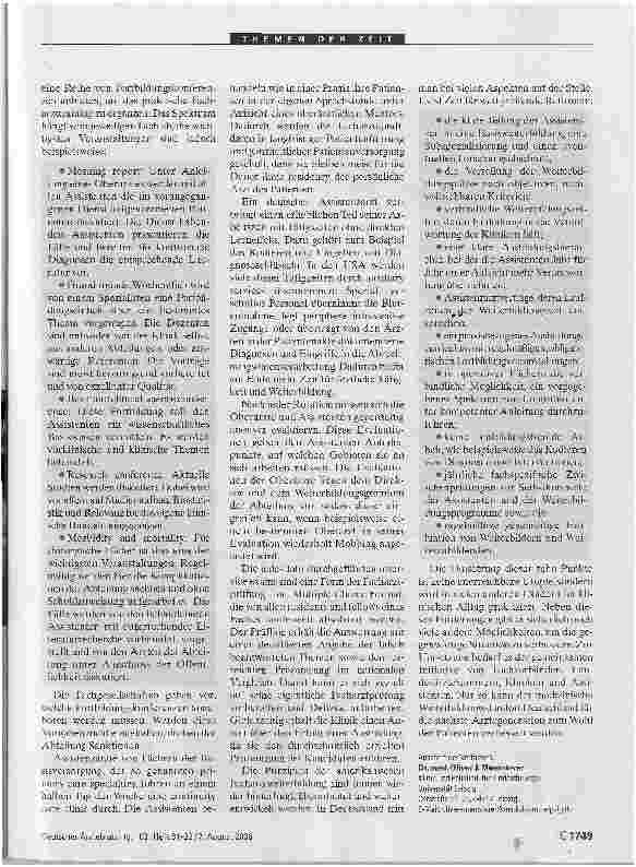 Vorschauseite 3: Facharztweiterbildung - Vorbild Amerika