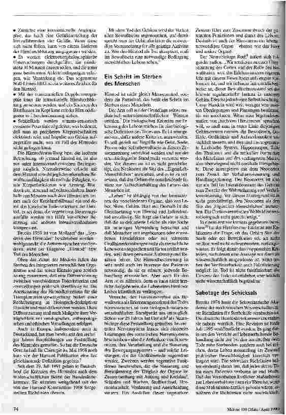 Vorschauseite 2: Wann ist der Mensch tot? Das Kriterium des Hirntods in der Transplantationsgesetzgebung