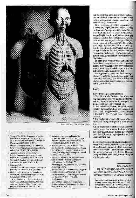 Vorschauseite 4: Wann ist der Mensch tot? Das Kriterium des Hirntods in der Transplantationsgesetzgebung