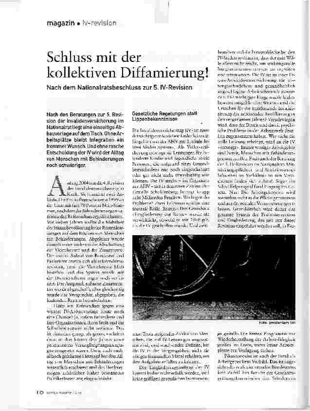 Vorschauseite 1: Schluss mit der kollektiven Diffamierung!