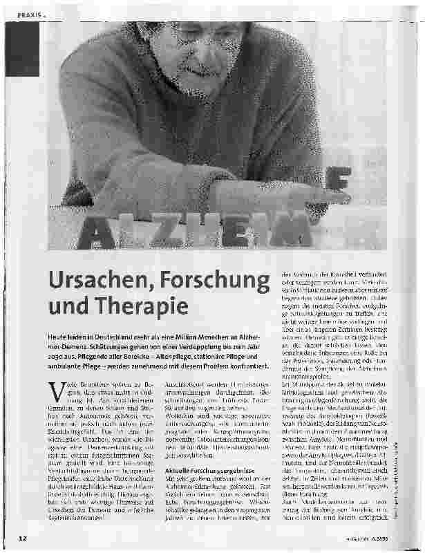 Vorschauseite 1: Ursachen, Forschung und Therapie