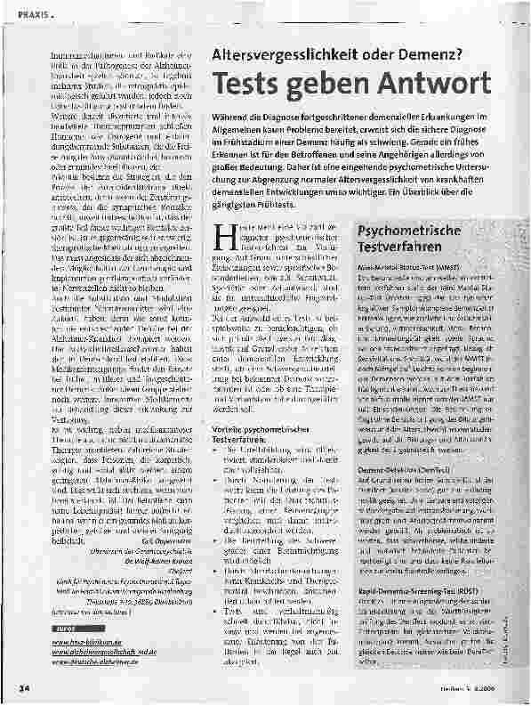 Vorschauseite 3: Ursachen, Forschung und Therapie