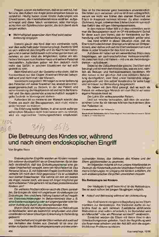 Vorschauseite 3: Die psychische Betreuung des Kindes als Notfallpatient in ambulanter Behandlung