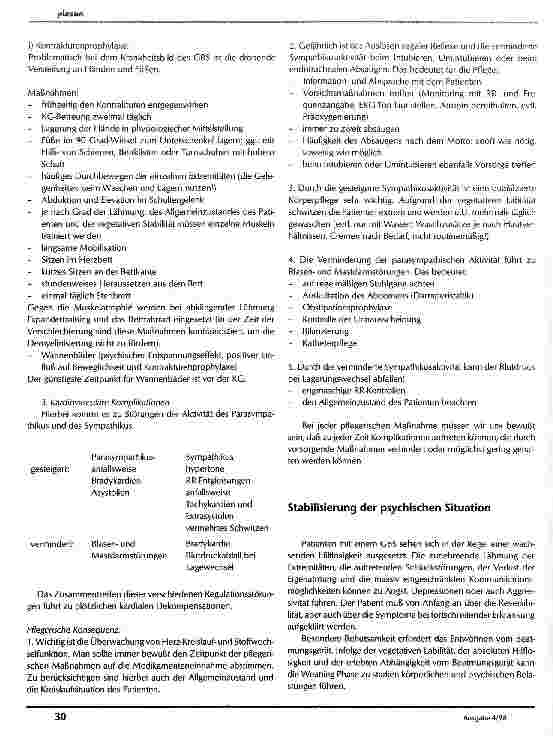 Vorschauseite 3: Welche besonderen Probleme treten bei einem Patienten mit Guillain- Barre-Syndrom (GBS) auf?