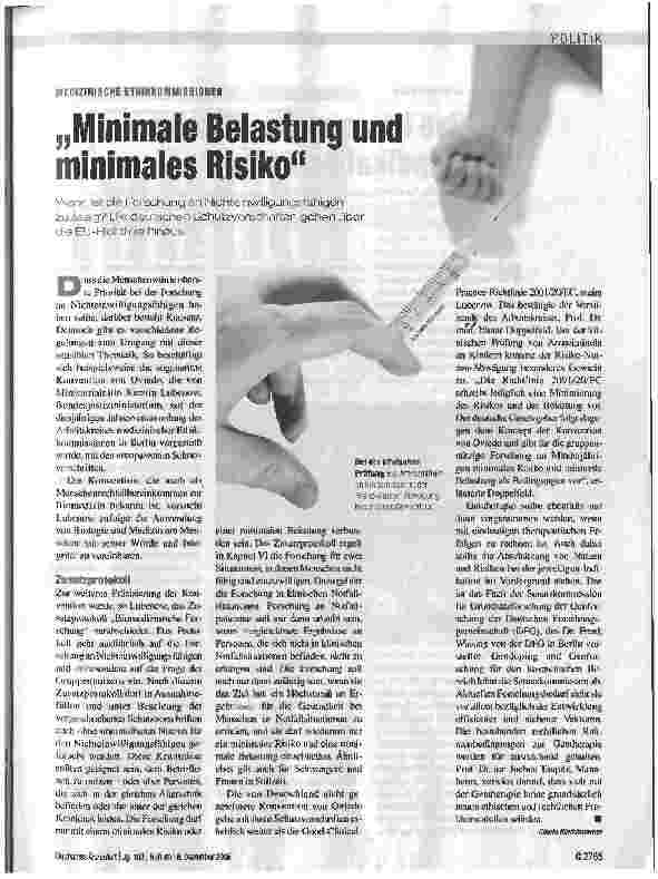 Vorschauseite 1: Positive Kreuzprobe ist keine Kontraindikation mehr