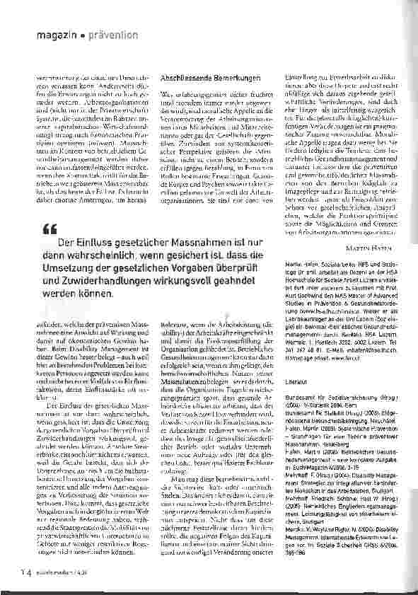 Vorschauseite 3: Ein weiteres präventives Feigenblatt?