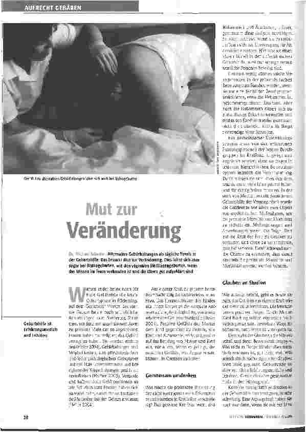 Vorschauseite 1: Mut zur Veränderung