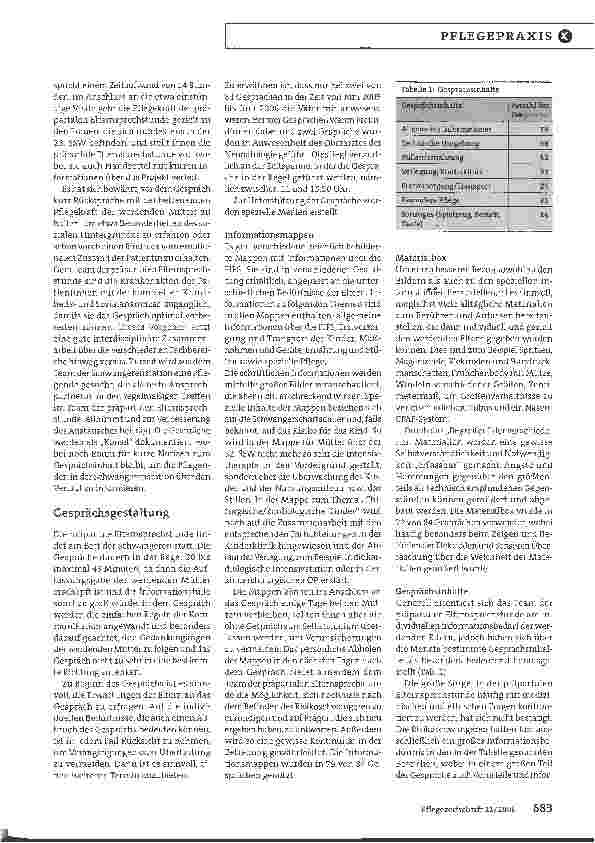 Vorschauseite 3: Erfahrungsbericht über ein Projekt an der Universitätsfrauenklinik Heidelberg: Ein Jahr präpartale Elternsprechstunde