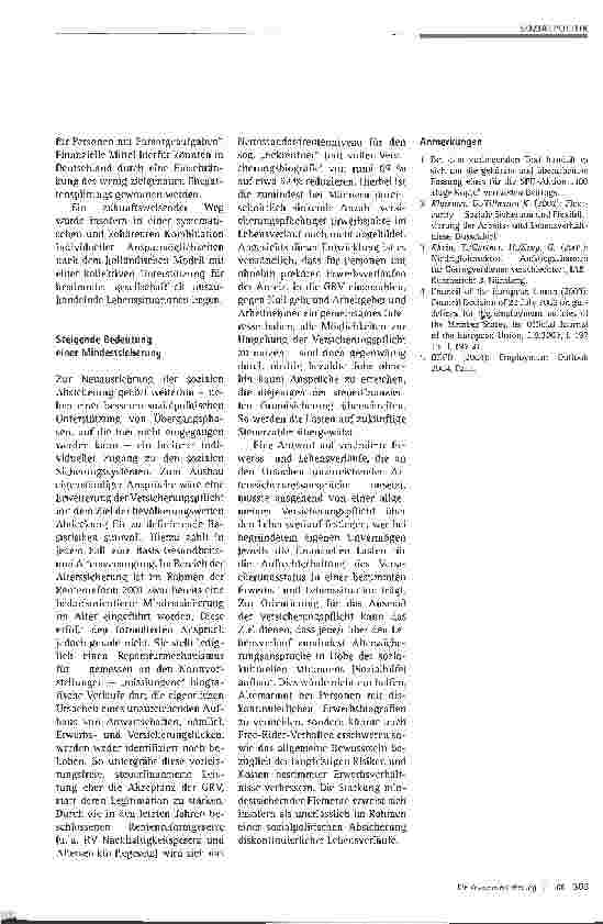 Vorschauseite 4: Soziale Sicherung bei veränderten Erwerbsbiografien
